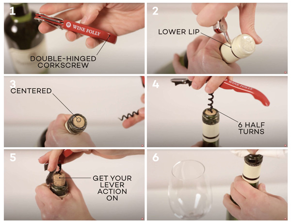Cách mở rượu vang tiêu chuẩn với đồ khui Wine Key