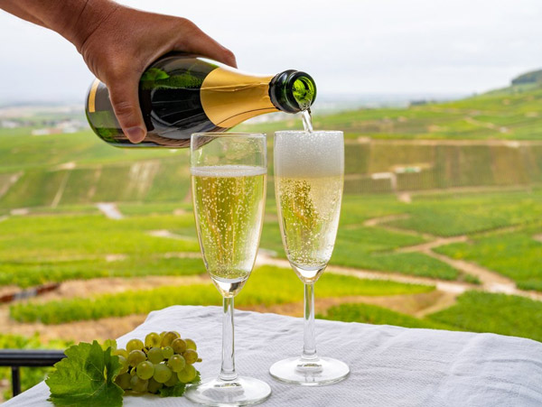 Champagne với loại rượu vang sủi bọt hàng đầu thế giới