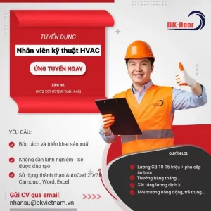 Tuyển dụng kĩ thuật HVAC