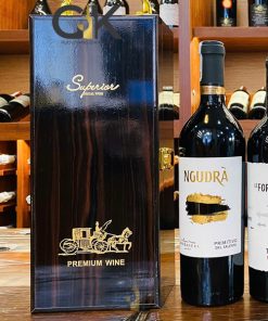 Hộp quà rượu vang GK-VG-06 Hộp sơn mài đơn Superior Premium Wine