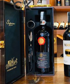 Hộp quà rượu vang GK-VG-06 Hộp sơn mài đơn Superior Premium Wine