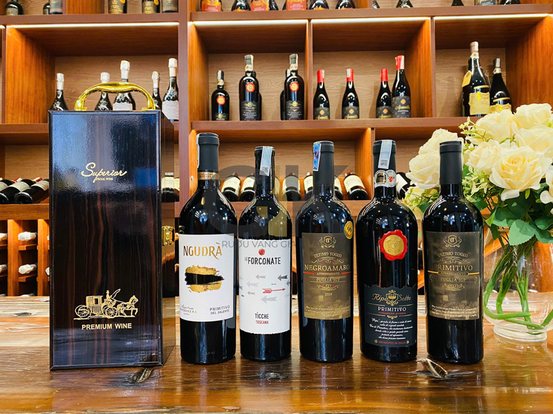 Hộp quà rượu vang GK-VG06 sơn mài Superior Premium Wine