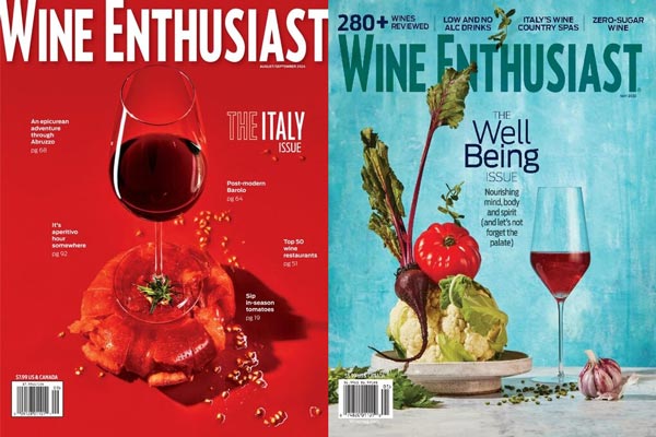 Các bìa tạp chí Wine Enthusiast