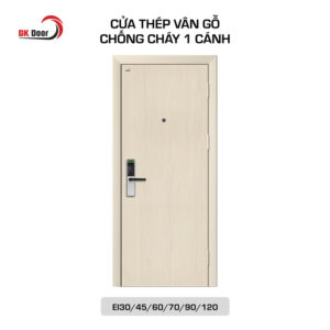 Cửa thép vân gỗ chống cháy 1 cánh